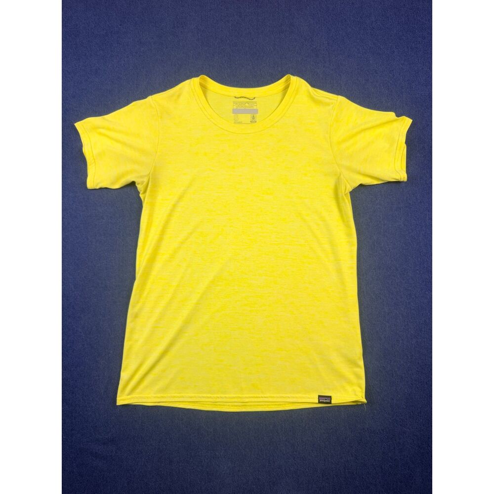 Patagonia Womens S Yellow Capilene Cool Daily Short Sleeve T-Shirt